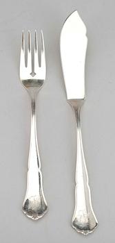 FISKBESTICK, 12+12, silver, Kultakeskus 1979. Tot. vikt ca 842,7 gr.