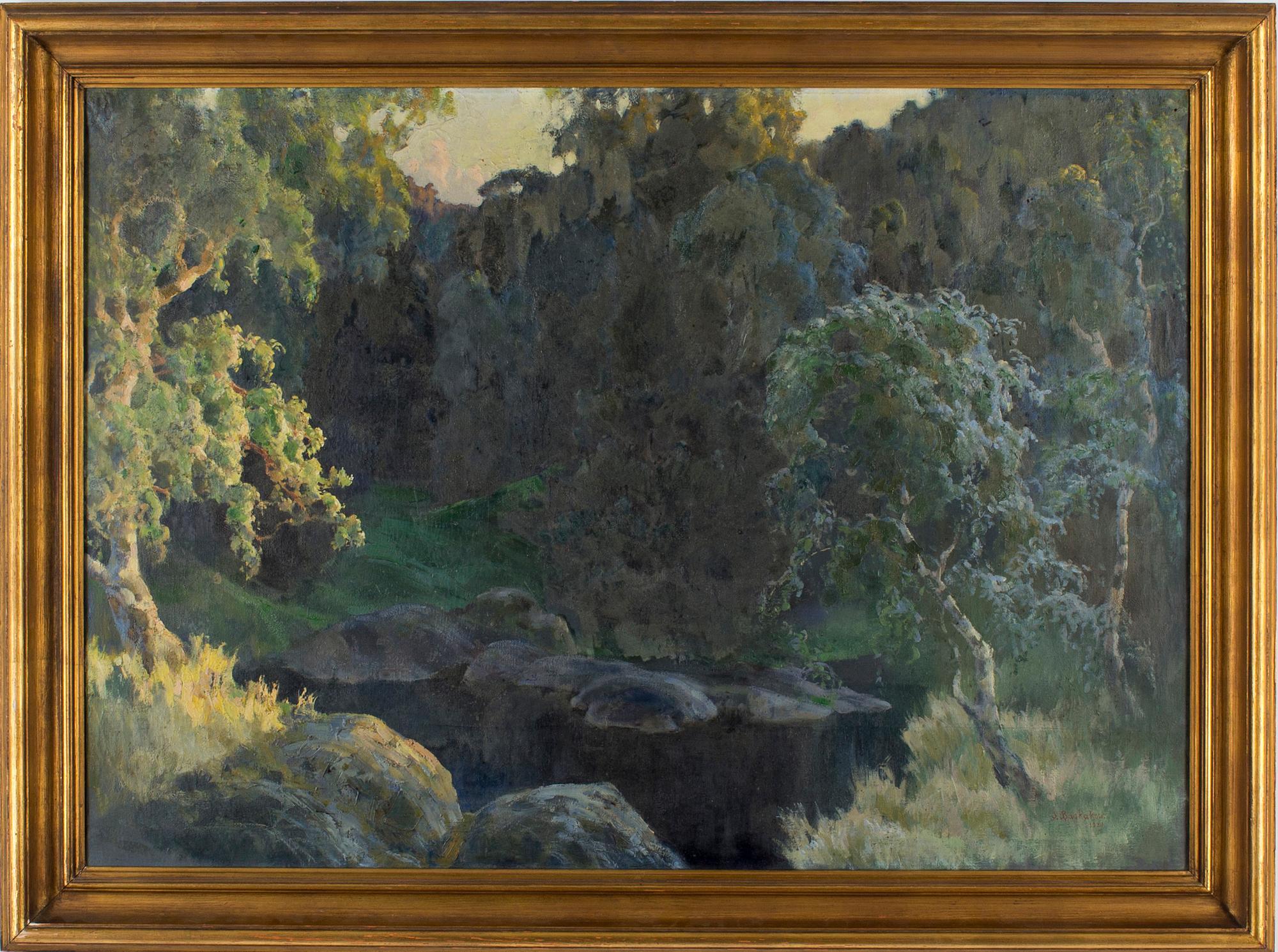 OKÄND KONSTNÄR, olja på duk. Signerad S Baskakow och daterad 1920.