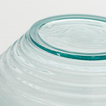 Aino Aalto, a set of two 1930's bowls, "Bölgeblick" for Karhula Glassworks, Finland.