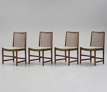 HANS J WEGNER, 4 stolar, från Aarhus Rådhus, snickarmästare Axel I Sørensen, Danmark 1941.