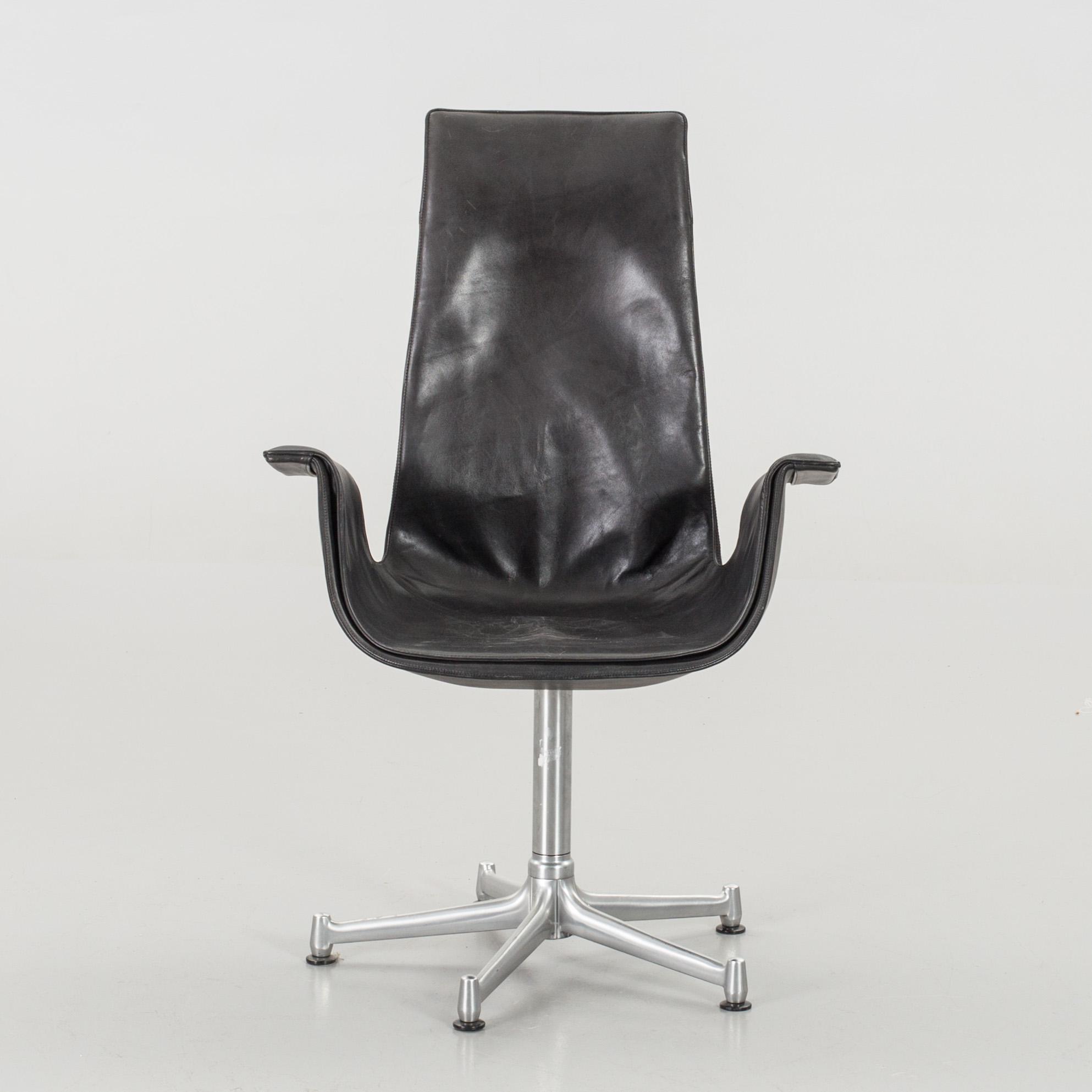 A ARMCHAIR "TULIP" BY PREBEN FABRICIUS & JÖRGEN KASTHOLM FOR KILL INTERNATIONAL DEUTSCHLAND 1960-70'S.