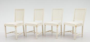 MATSALSMÖBEL, 5 delar, gustaviansk stil, 1900-talets mitt.