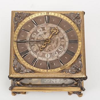 Traveller's Baroque Clock "Polish clock" by N Vogel (clockmaker in Stockholm 1695-1723).