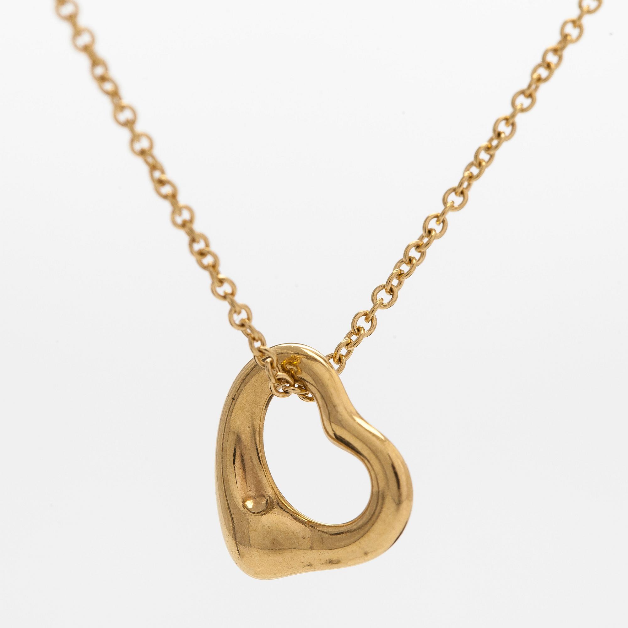 Tiffany & Co, Elsa Peretti, halsband, "Open Heart", 18K guld.