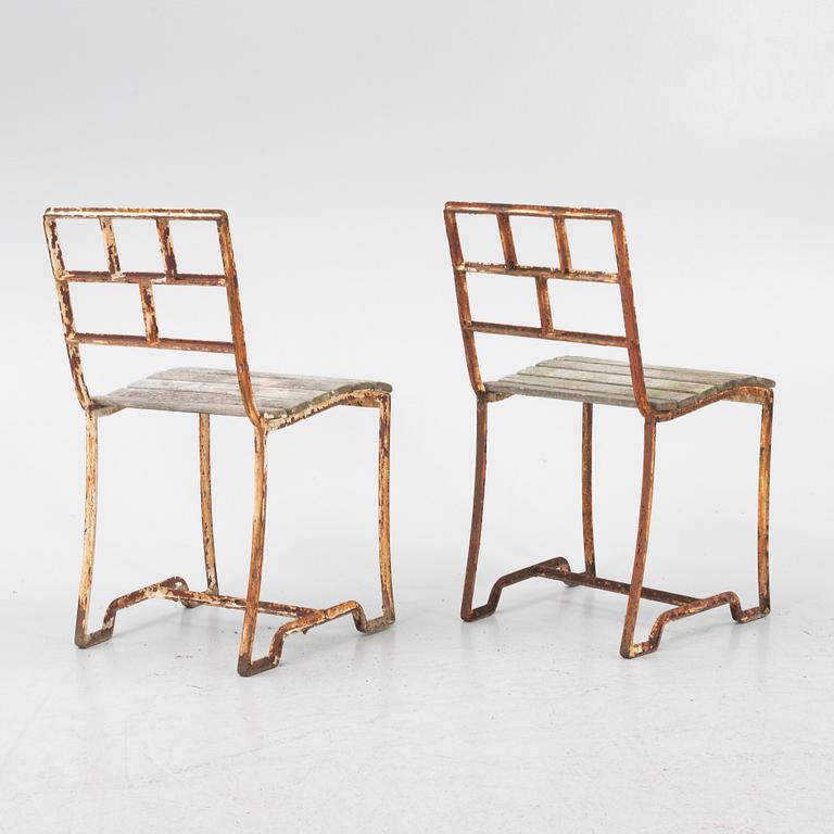 Carl Hörvik, a pair of garden chairs, possibly manufactured by Thulins vagnfabrik, Skillingaryd.