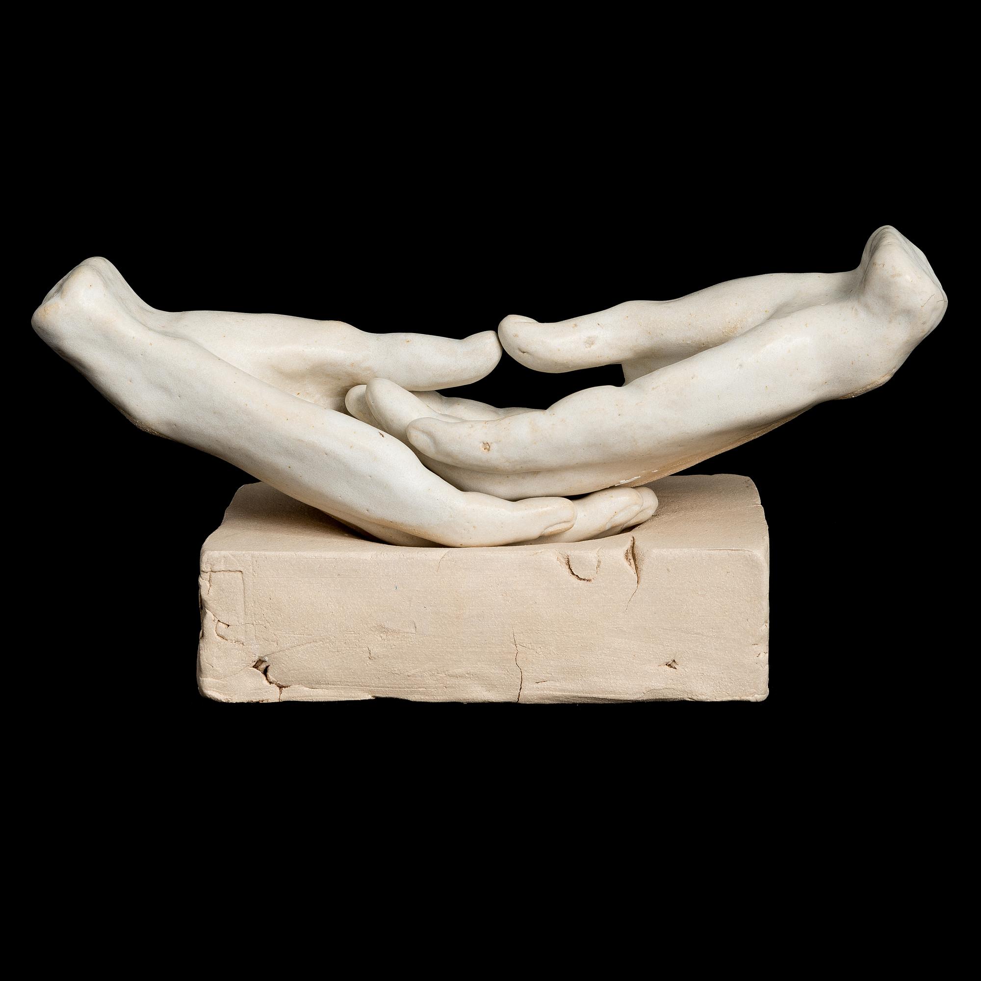 Anna Hackman, skulptur, "Meditation", signerad Hackman -03.