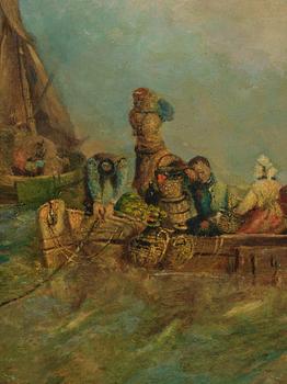 Clarkson Frederick Stanfield, Market boat on the Scheldt.