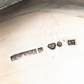 Fat, silver, rokokostil, KG Markströms Guldsmeds Ab, Uppsala 1920.