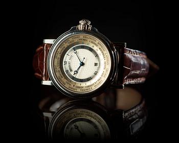 183. Breguet - Hora Mundi. Automatisk. Vitt guld. 36mm.