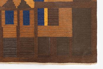 Margareta Grandin-Nettles, a flat weave 'Smaragd' carpet, c. 302 x 203 cm, signed GLH MG.