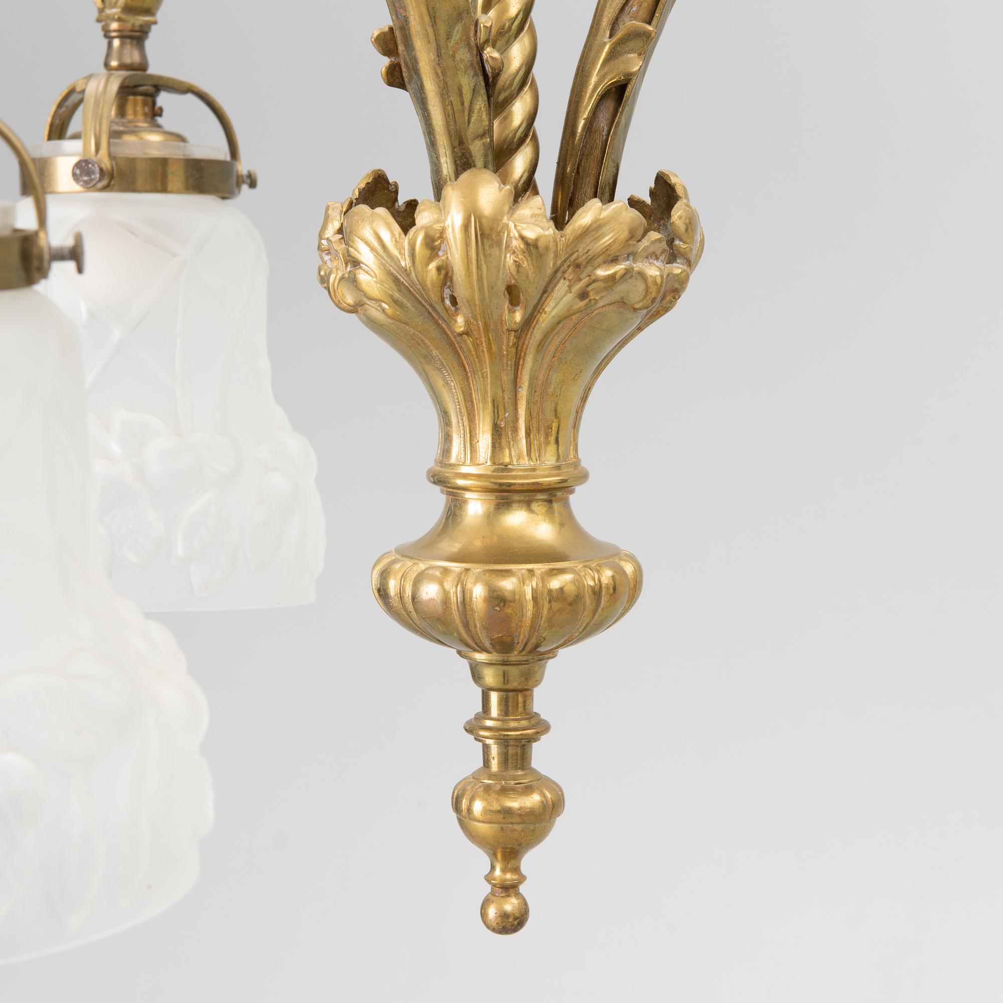 A ceiling lamp, circa 1900.