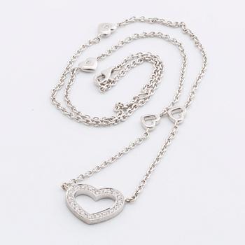 NECKLACE 18K whitegold and brilliant-cut dimaonds 0,42 ct in total TW VVS certficate enclosed.