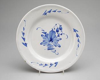 TALLRIK, fajans, Marieberg, 1700-tal.