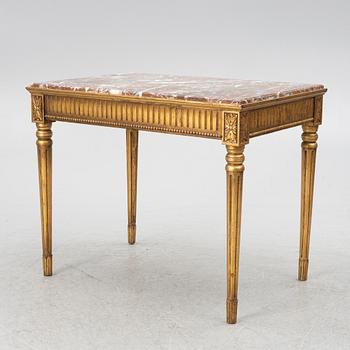 Soffa, 2 karmstolar, bord, gustaviansk stil, 1900-tal.