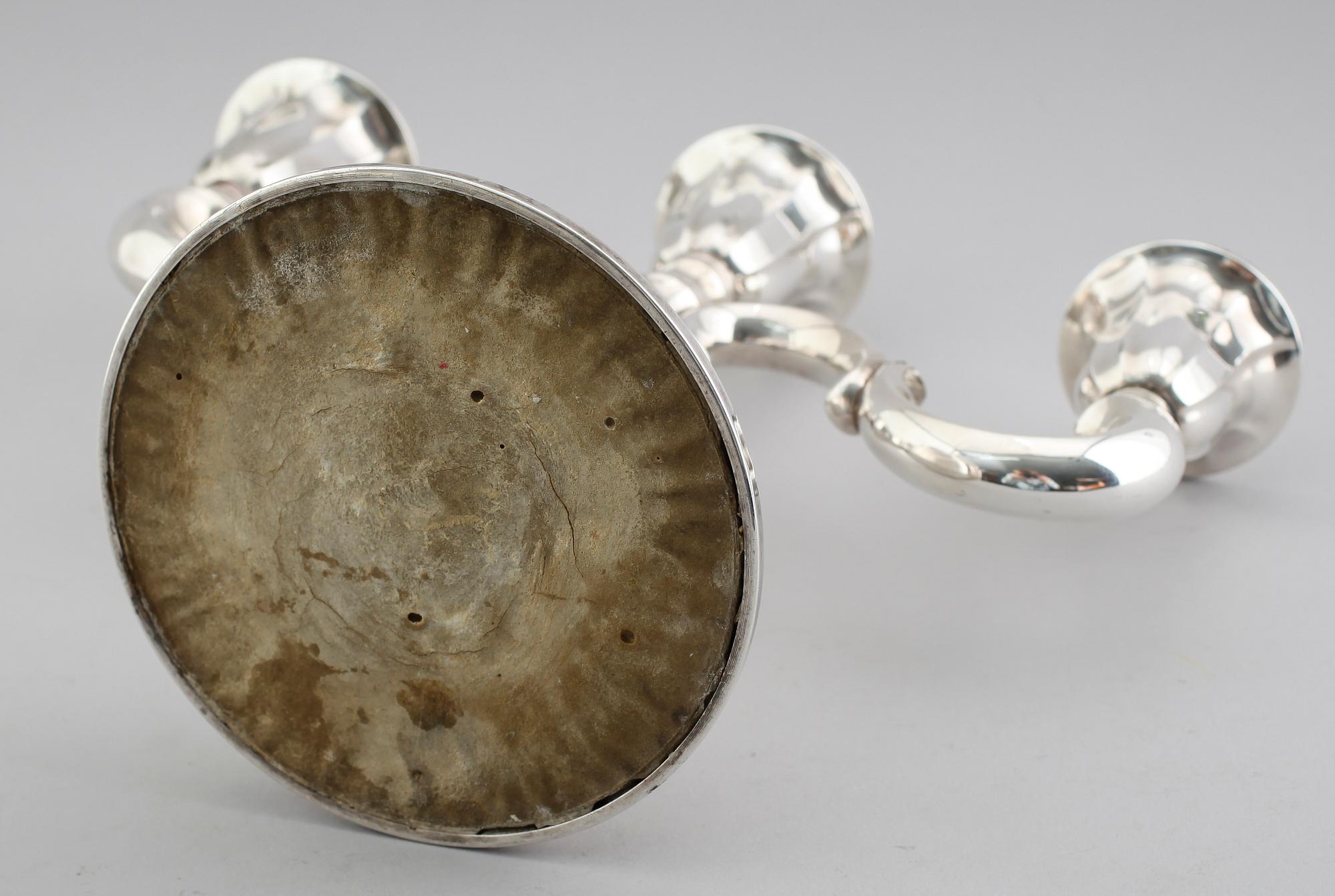 KANDELABER, silver, 1900-talets mitt.
