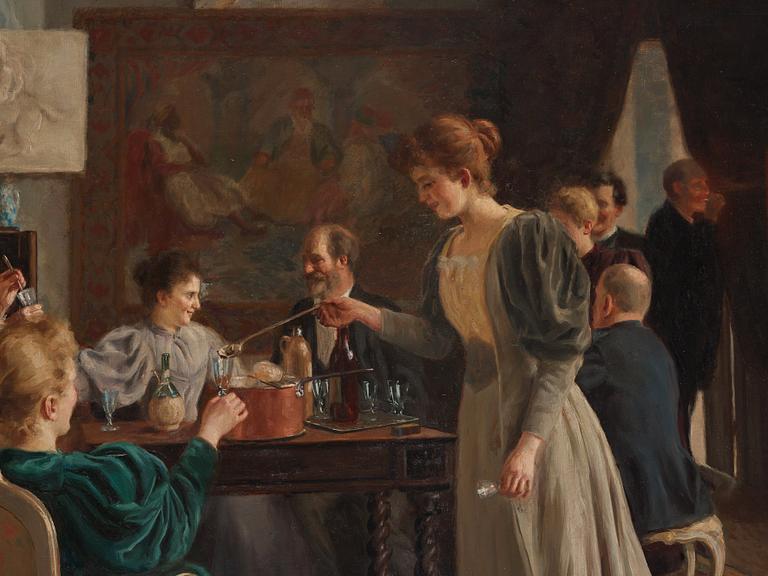 Emil Lindgren, Merry companions, interior from the home of Georg and Hanna Pauli.