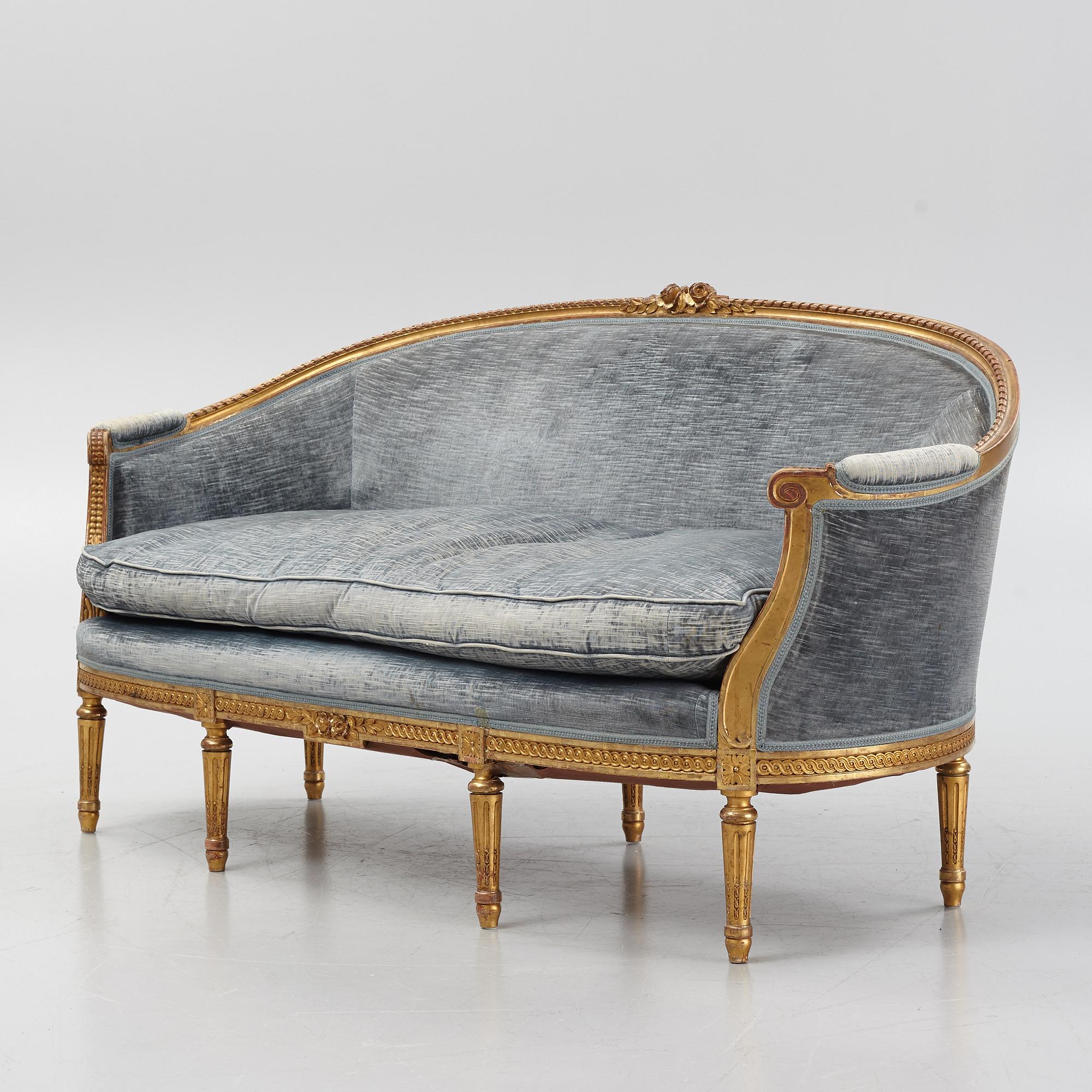 a gustavian style sofa from around 1900,