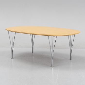 Bruno Mathsson & Piet Hein, a beech 'Superellips' coffee table, Fritz Hansen, Denmark, 1989.