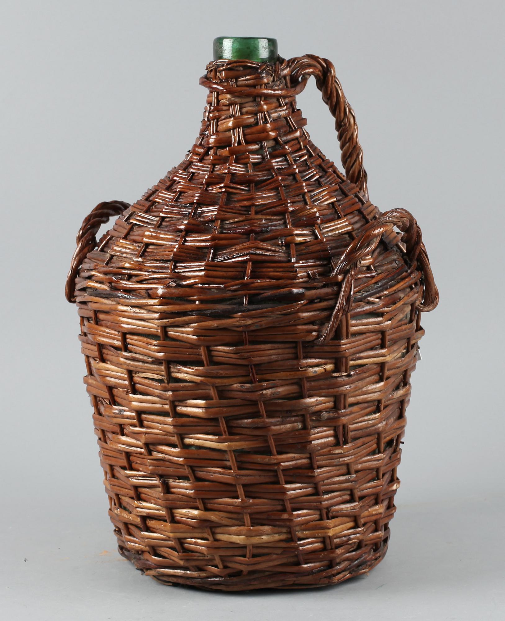 FLASKOR, 2 st, glas, 1800/1900-tal.