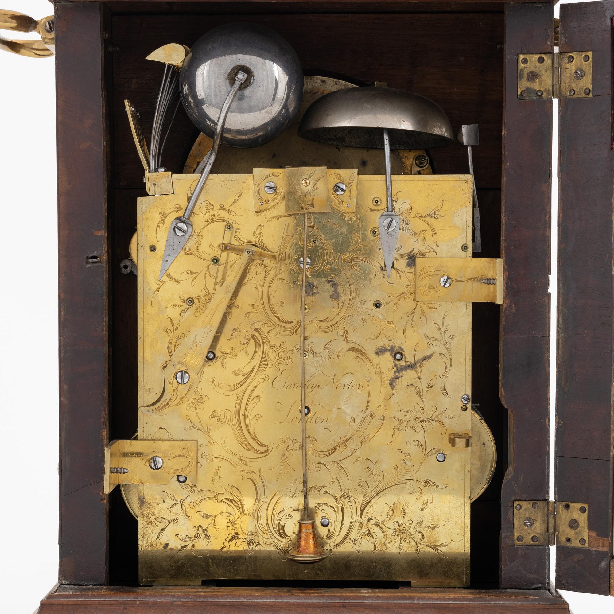 A George III 18th century musical  bracket clock by Eardley Norton.