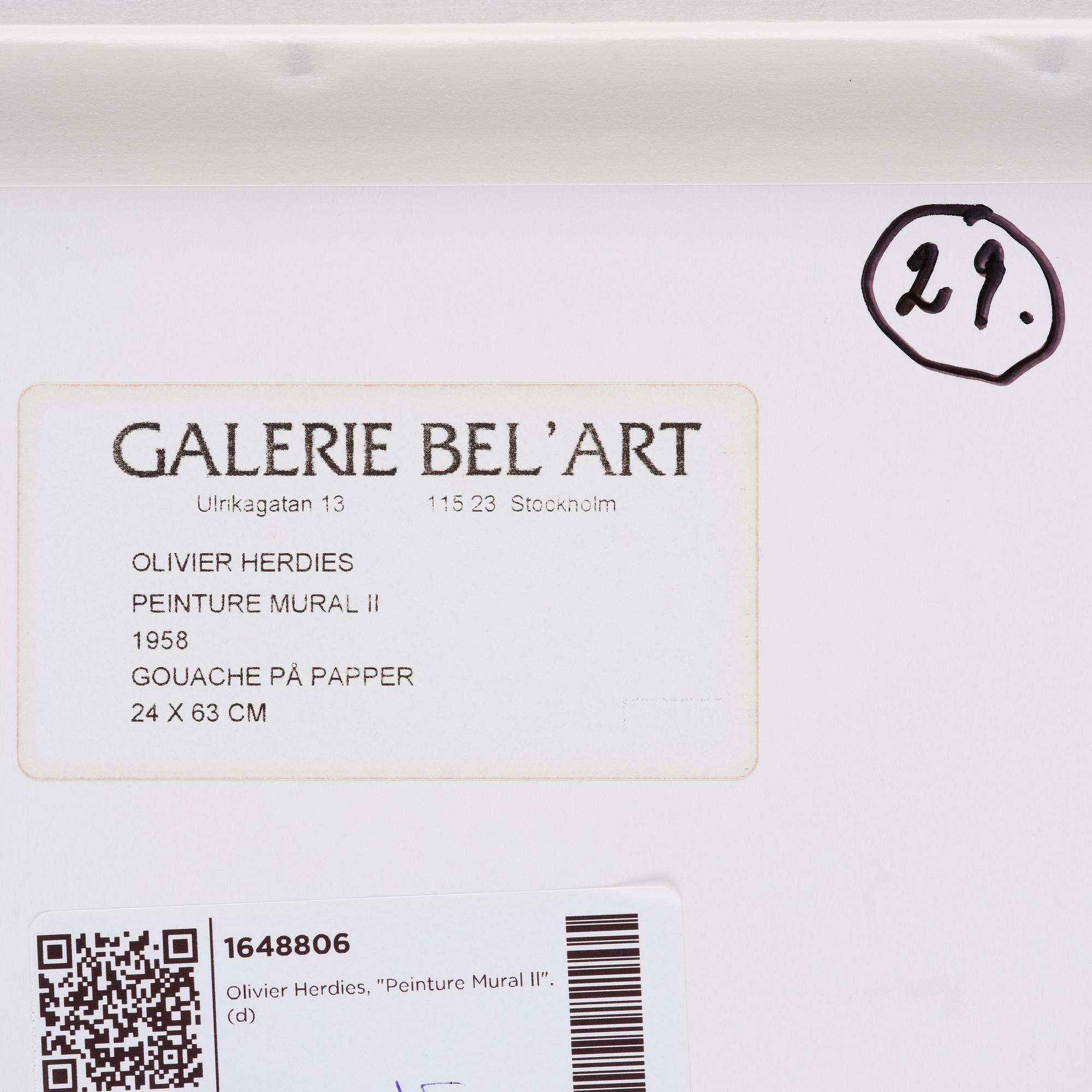 Olivier Herdies, "Peinture Mural II".