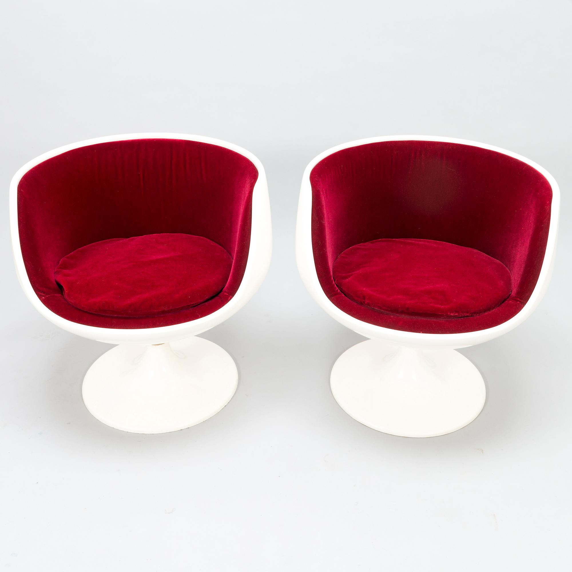 EERO AARNIO, a set of four 'Cognac' chairs by Artekno for Asko Oy.