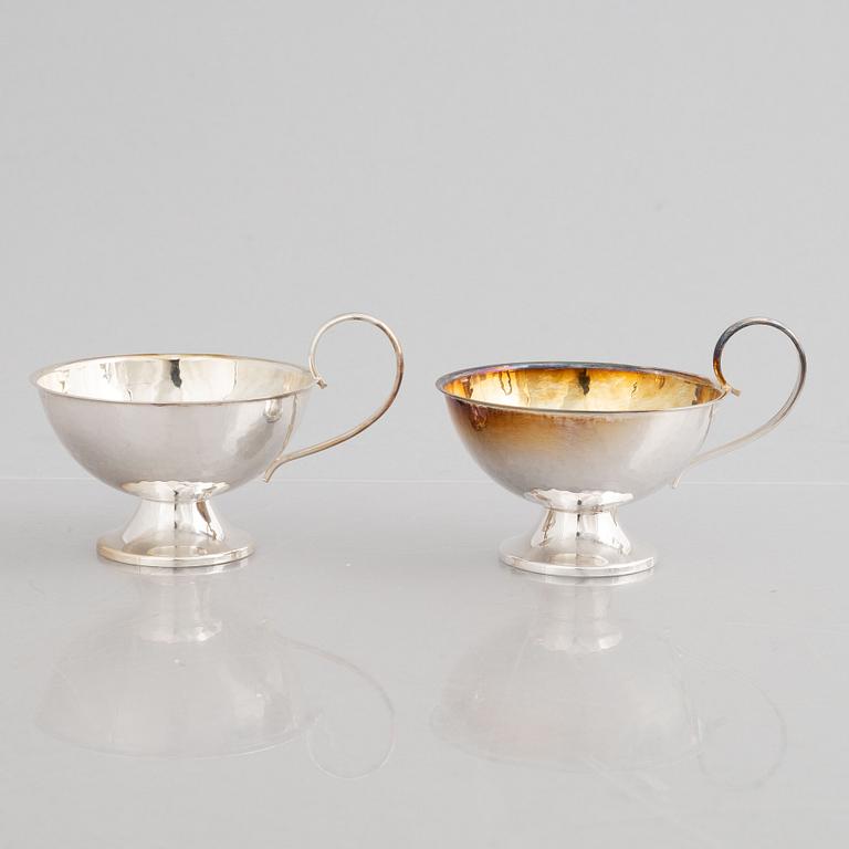 Punschkoppar, 12 st, silver, K& EC, Göteborg, 1900-talets mitt.
