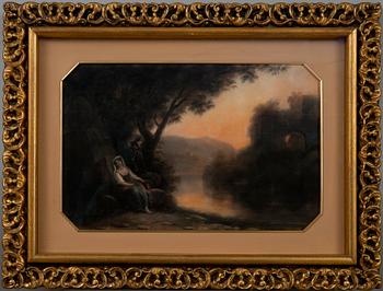 ROBERT WILHELM EKMAN, pastelli, signeerattu ja päivätty 1864.