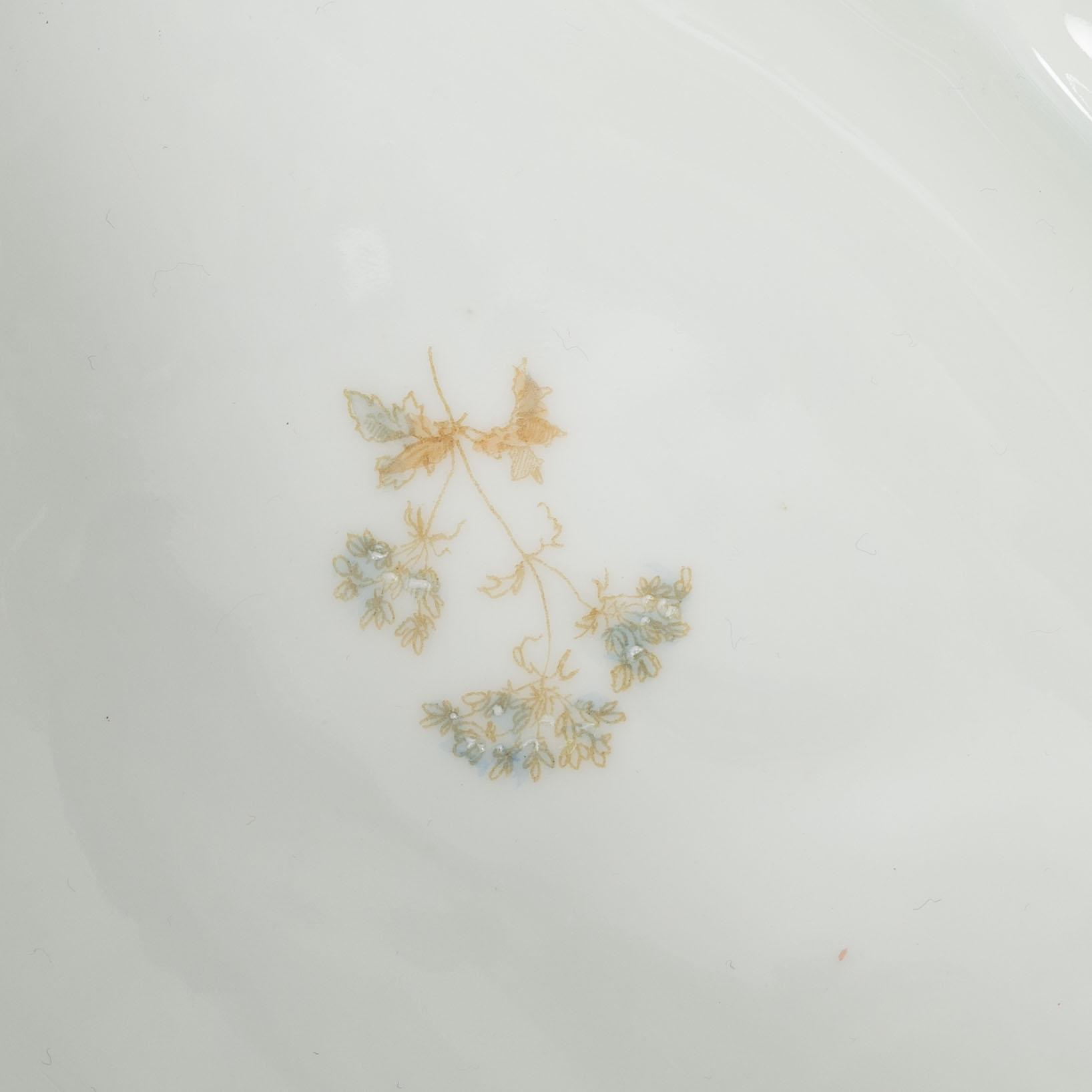 A 15 piece ‘birds’ porcelain dinner service, around 1900.