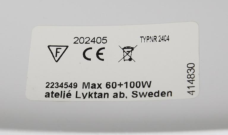 TAKLAMPA, "Bumlingen", Anders Pehrson, Ateljé Lyktan. Höjd 23 cm.