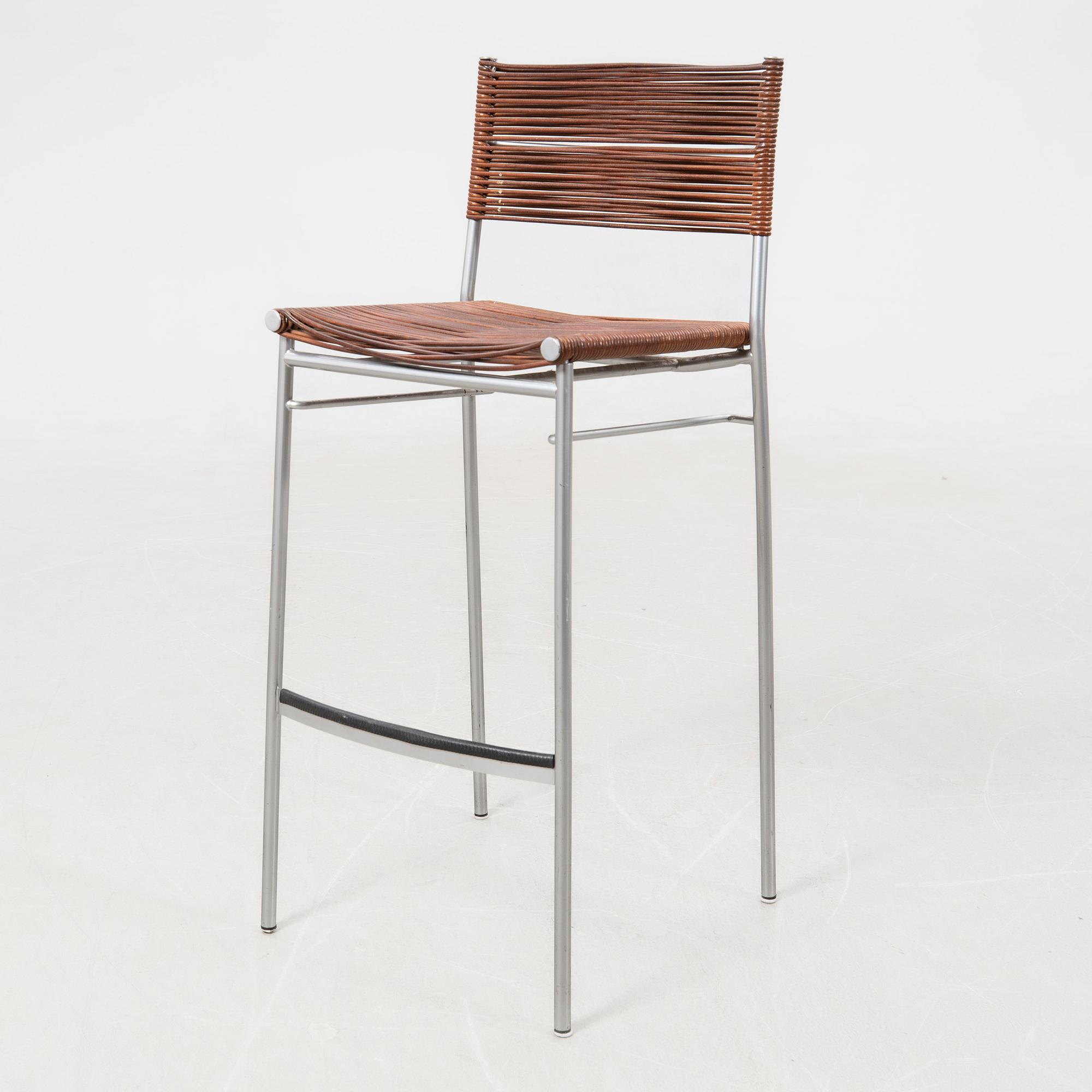 Tito Agnoli, bar stool, for Pierantonio Bonacina, Italy, late 20th century.