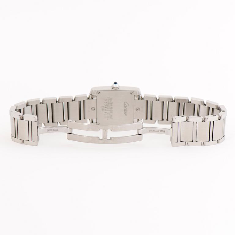 CARTIER, Tank Francaise, rannekello, 20 x 25 mm.