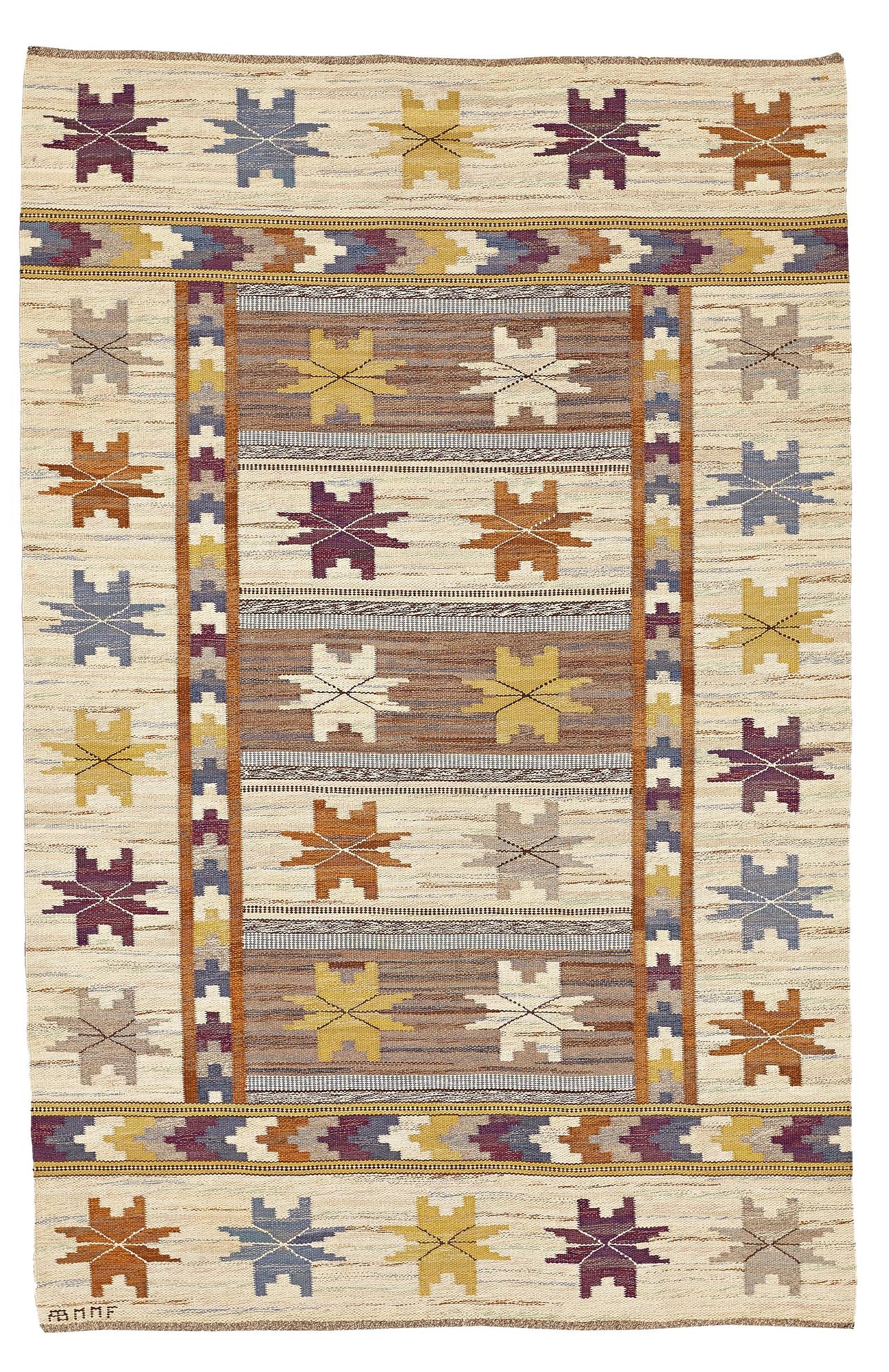 Märta Måås-Fjetterström, MATTO, "Höstmattan", flat weave, ca 281 x 180,5-182,5 cm, signed AB MMF.