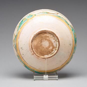 An Italian or Spanish faiance bowl, 18th Century.