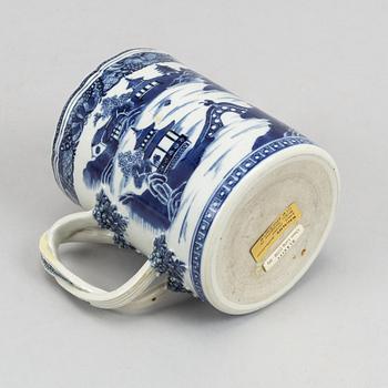 Mug and plate, porcelain, Qianlong dynasty 1736-95.
