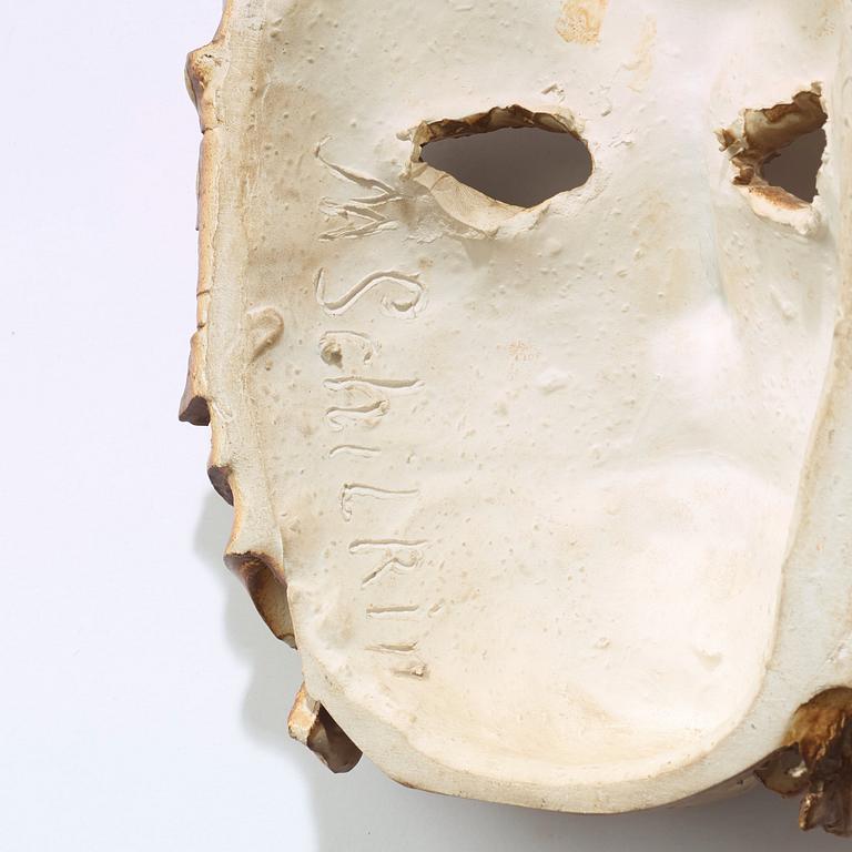 Michael Schilkin, väggskulptur / mask, Arabia, Finland 1930-50-tal.