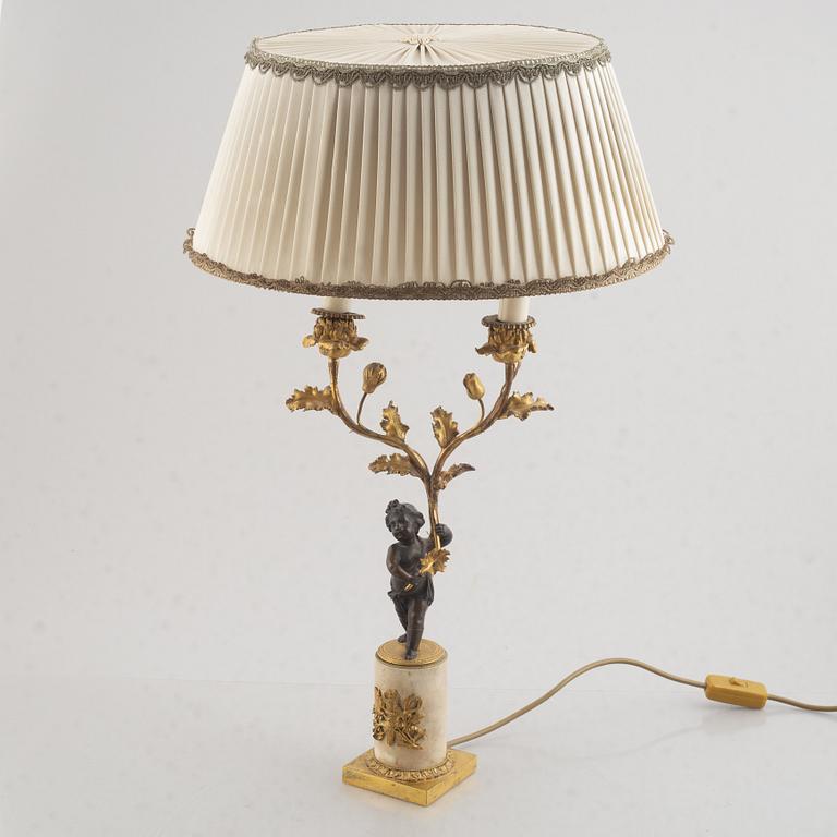 A Louis XVI style table lamp, France, circa 1900.