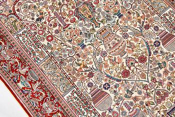 Matta, orientalisk, silke, silkesvarp, ca 1,000,000 knutar /kvm, ca 153 x 94 cm.