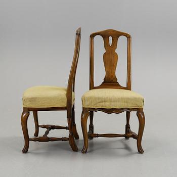 STOLAR, 6 st snarlika, barockstil, 1900-talets första hälft.