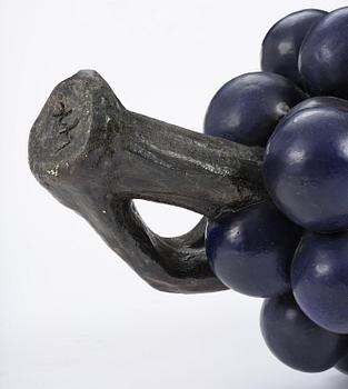 Hans Hedberg, a large faience sculpture of a bunch of grapes, Biot, France.