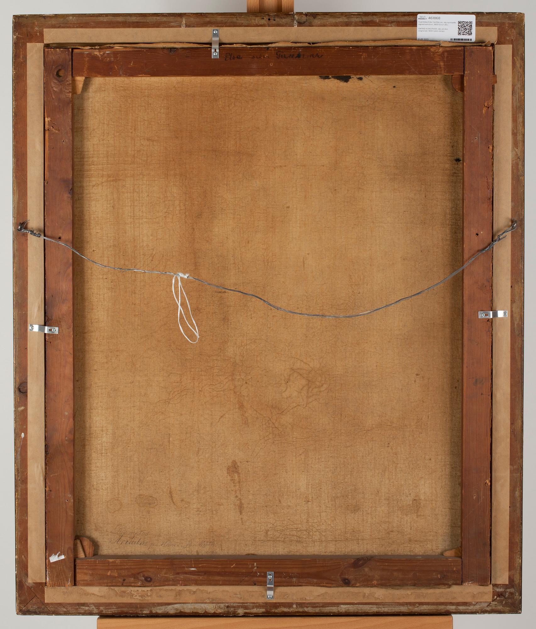 OKÄND KONSTNÄR, olja på duk, osignerad, 1800-talets början.