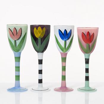 Ulrica Hydman-Vallien, matservis, 42 delar, glas, modell "Tulipa", Kosta Boda.