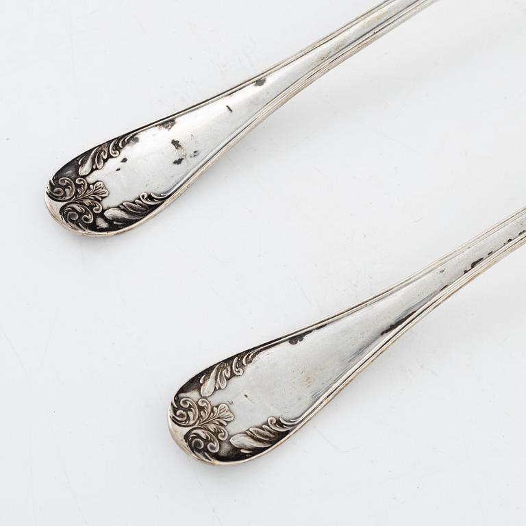 Adol fZethelius, a pair of silver spoons, Stockholm, 1810.