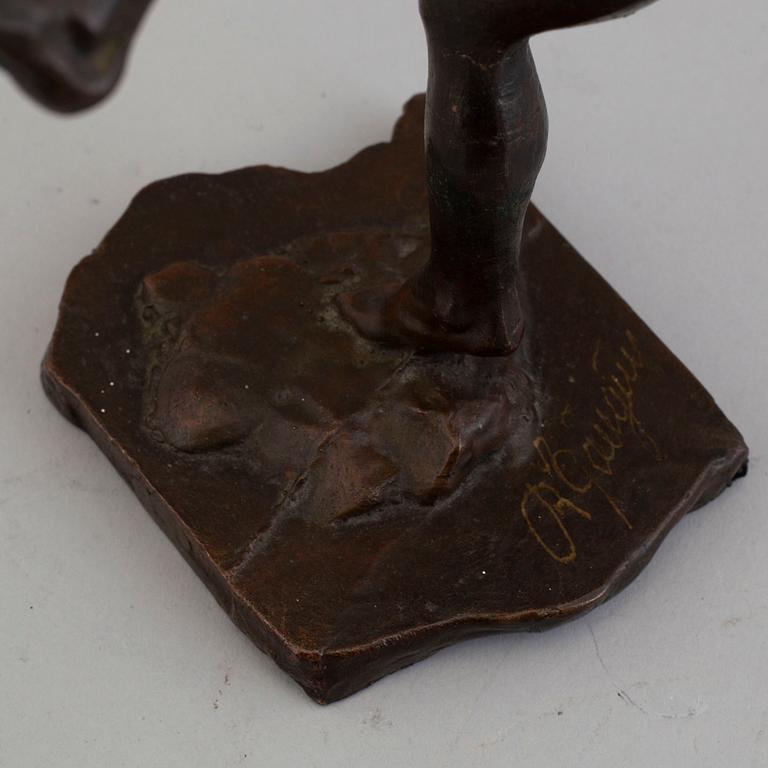 JEAN RENÉ GAUGUIN, a bronze sculpture, Dancing accordionist (c.1915/20), signed.