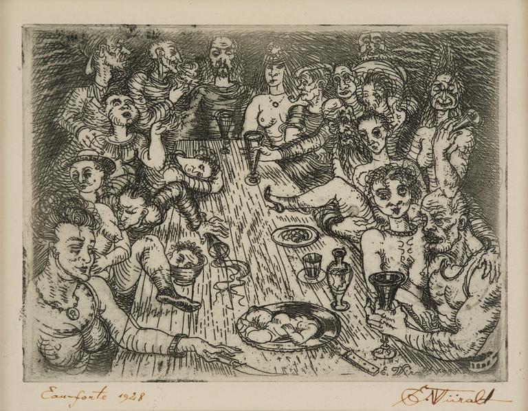 Eduard Wiiralt, "Sööming (Orgia)".