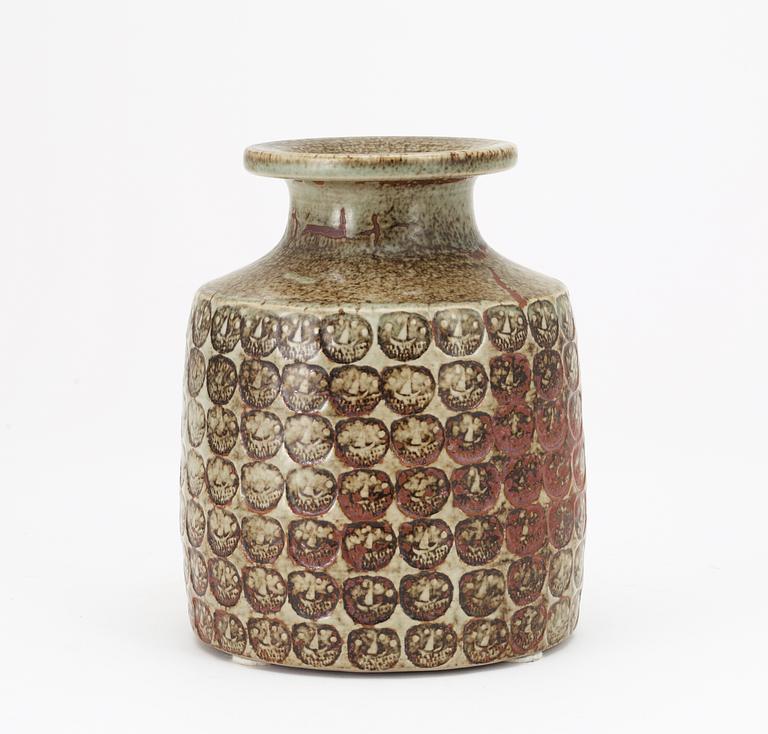 A Stig Lindberg stoneware vase, Gustavsberg studio 1964.
