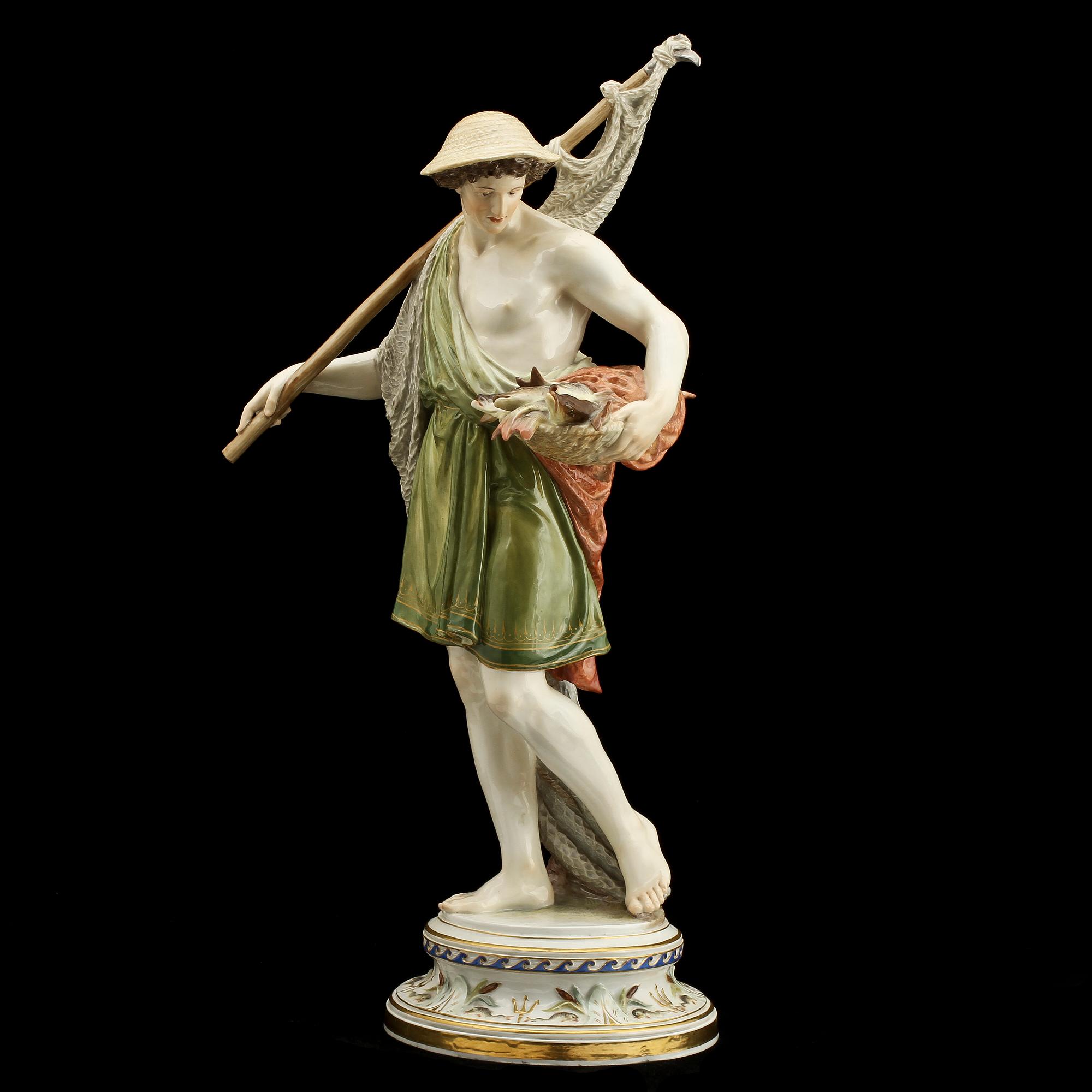 FIGURIN, porslin, Meissen.