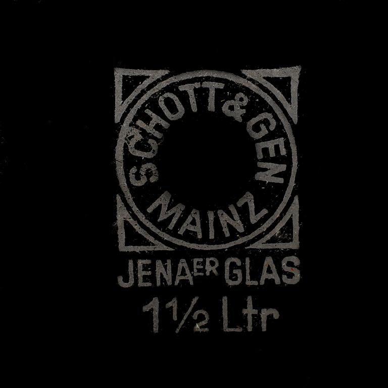 TESERVISDELAR, glas, 43 delar, Wilhelm Wagenfelt för Jenaer Glaswerke, Jena, Tyskland, 1900-talets andra kvartal.