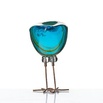 Alessandro Pianon, a "Pulcino" glass sculpture of a bird, Vistosi, Italy, 1960s.