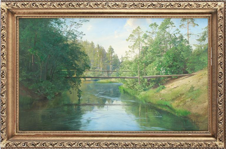 ALFRED THÖRNE, olja på duk, signerad och daterad 1907.